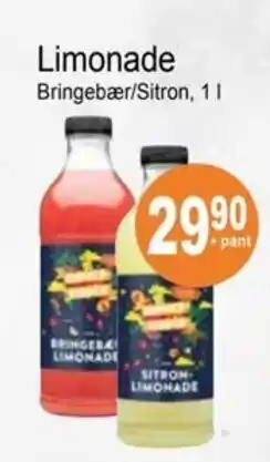Joker Limonade Bringebær/Sitron, 1L tilbud