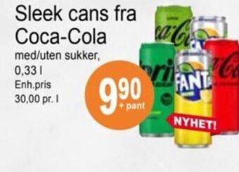 Joker Sleek cans fra Coca-Cola tilbud
