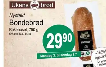 Joker Nystekt Bondebrød tilbud