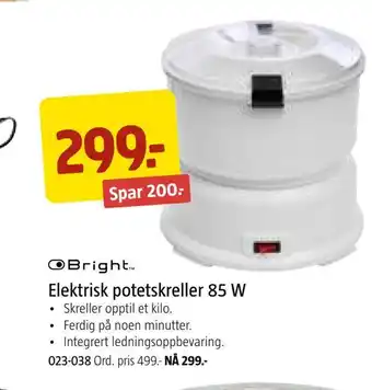 Jula Elektrisk potetskreller 85 w tilbud