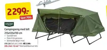 Jula Campingseng med telt 215x125x110 cm tilbud