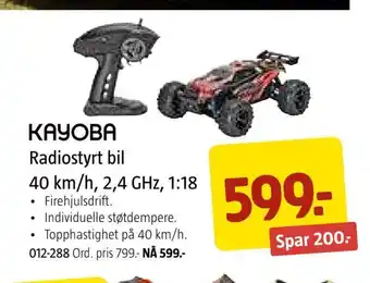 Jula Radiostyrt 40 km/h, 2,4 ghz, 1,18 bil tilbud