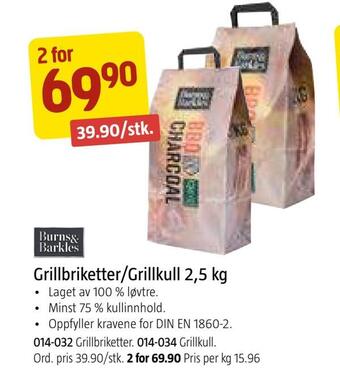 Grillbriketter/grillkull 2,5 kg
