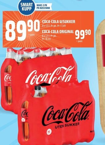 Coop Obs COCA-COLA U/SUKKER tilbud