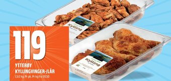 Coop Obs YTTERØY KYLLINGVINGER-/LÅR tilbud