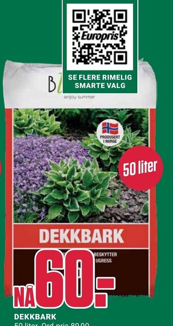 Europris DEKKBARK tilbud