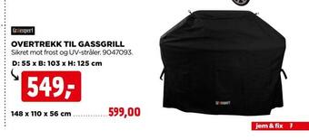 jem & fix Overtrekk til gassgrill tilbud