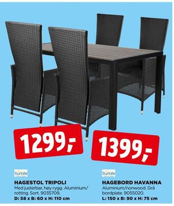 jem & fix Hagebord havanna tilbud