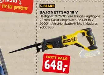 jem & fix Bajonettsag 18 v tilbud
