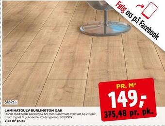 jem & fix Laminatgulv burlington oak tilbud