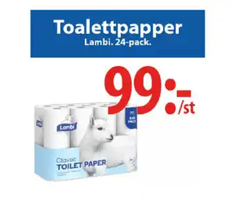 MaxiMat Charlottenberg Toalettpapper Lambi. 24-pack. tilbud