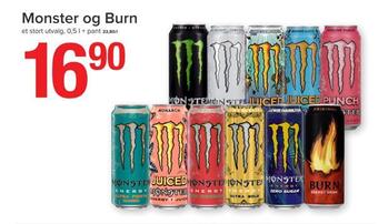 Spar Monster og burn tilbud