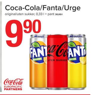 Spar Coca-cola/fanta/urge tilbud