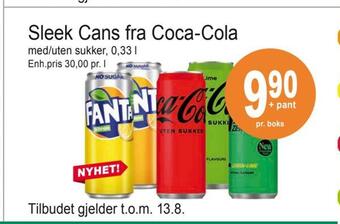 Joker Sleek cans fra coca-cola tilbud