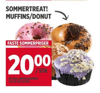 Meny Sommertreat! muffins/donut tilbud