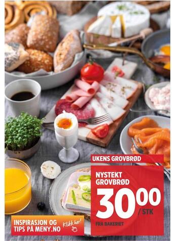 Meny Nystekt grovbrød tilbud