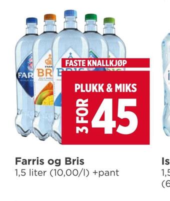 Meny Farris og bris tilbud