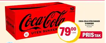 Coop Extra COCA-COLA UTEN SUKKER 10 BOKSER 10 x 0,33 1. Pr pk Pr | 23,94 tilbud
