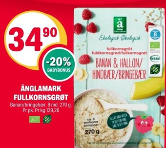 Coop Extra ÄNGLAMARK FULLKORNSGRØT tilbud