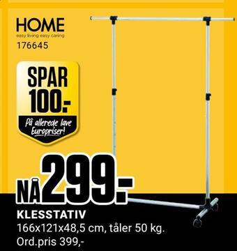 Europris Klesstativ tilbud