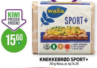 Kiwi Knekkebrød sport+ tilbud