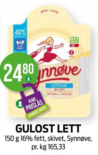 Kiwi Gulost lett tilbud