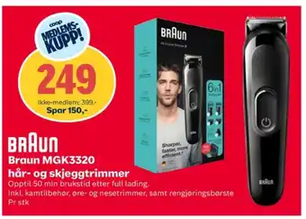 Coop Extra Braun skjeggtrimmer tilbud