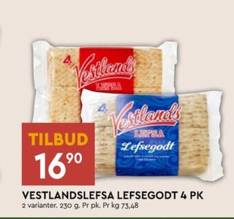 Coop Mega Vestlands lefse tilbud