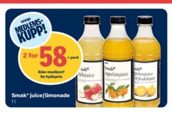 Coop Marked Smak juice tilbud