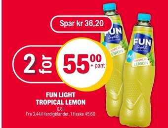 Coop Extra FUN LIGHT TROPICAL LEMON tilbud