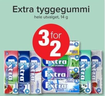 Spar Extra tyggegummi tilbud