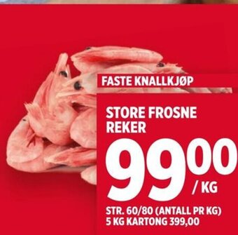 Meny STORE FROSNE REKER tilbud