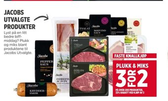 Meny Jacobs Utvalgte. PRODUKTER tilbud