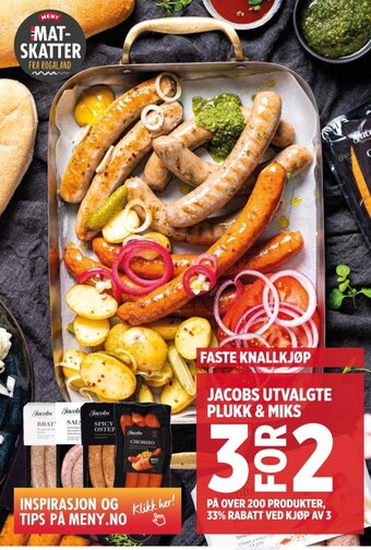 Meny JACOBS UTVALGTE PLUKK & MIKS tilbud