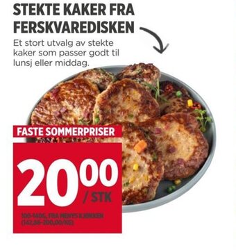 Meny STEKTE KAKER FRA FERSKVAREDISKEN tilbud