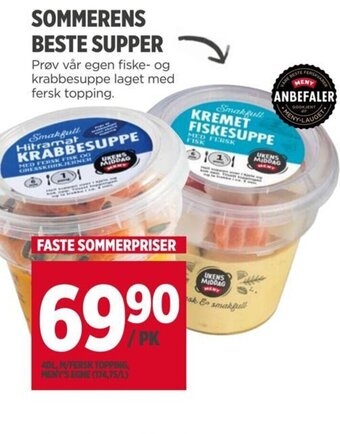 Meny SOMMERENS BESTE SUPPER tilbud