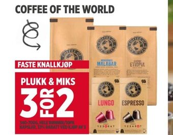 Meny COFFEE OF THE WORLD tilbud