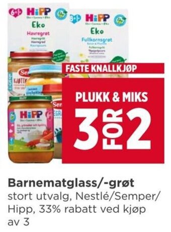 Meny Barnematglass/-grøt tilbud