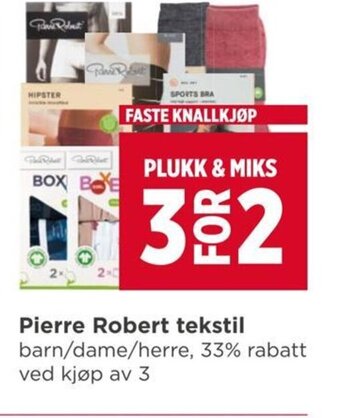 Meny Pierre Robert tekstil tilbud