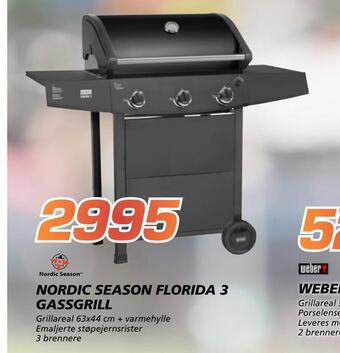Coop Byggmix Nordic season florida 3 gassgrill tilbud