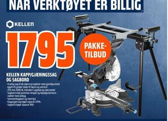 Obs Bygg Kellen kapp/gjæringssag og sagbord tilbud