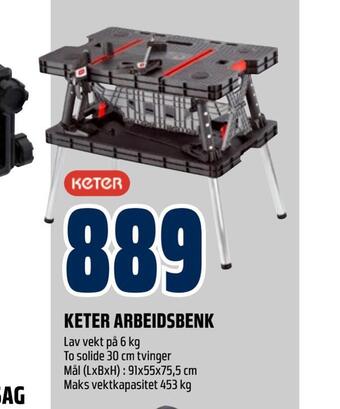 Obs Bygg Keter arbeidsbenk tilbud