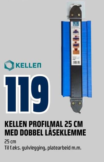 Obs Bygg Kellen profilmal 25 cm med dobbel låseklemme tilbud