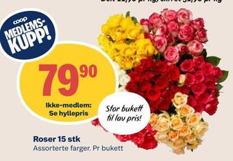 Coop Mega Roser 15 stk tilbud