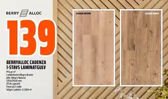 Obs Bygg Berryalloc cadenza 1-stavs laminatgulv tilbud