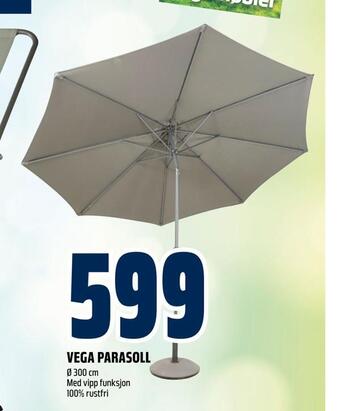 Obs Bygg Vega parasoll tilbud