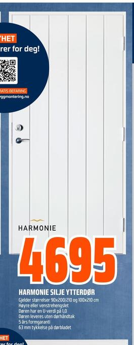 Obs Bygg Harmonie silje ytterdør tilbud