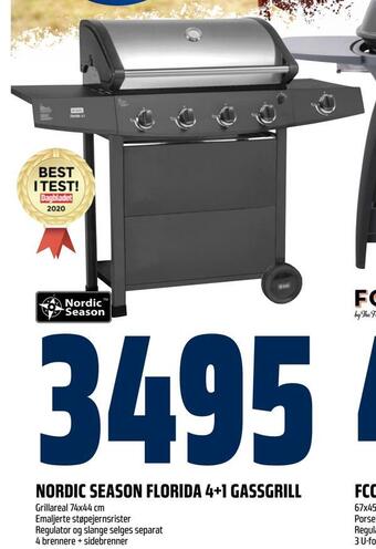 Obs Bygg Nordic season florida 4+1 gassgrill tilbud
