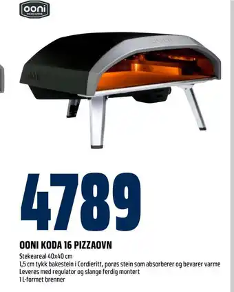 Obs Bygg Ooni koda 16 pizzaovn tilbud