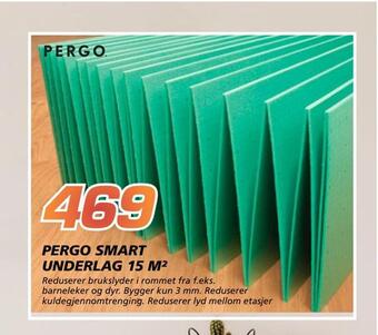 Coop Byggmix Pergo smart underlag 15 m2 tilbud